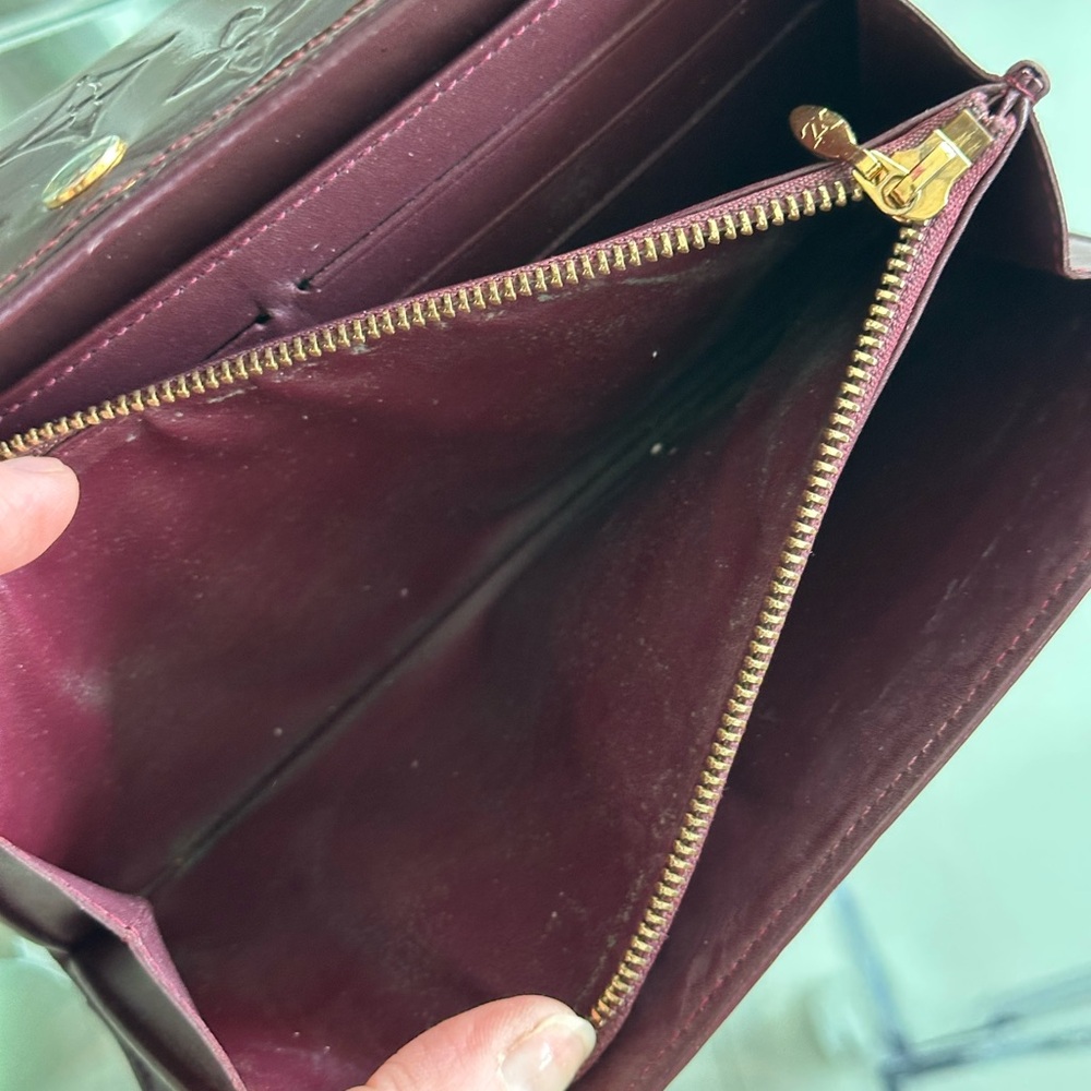 Louis Vuitton Burgundy Wallet with Signature Monogram - Picture 13 of 14